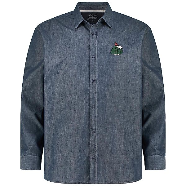 s.Oliver Freizeithemd mit Snoopy-Motiv Farbe blau Größe: 4XL günstig online kaufen