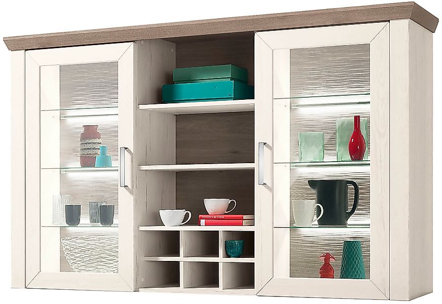 set one by Musterring Aufsatzschrank »York«, Typ 24, Glastüren und Flaschen günstig online kaufen