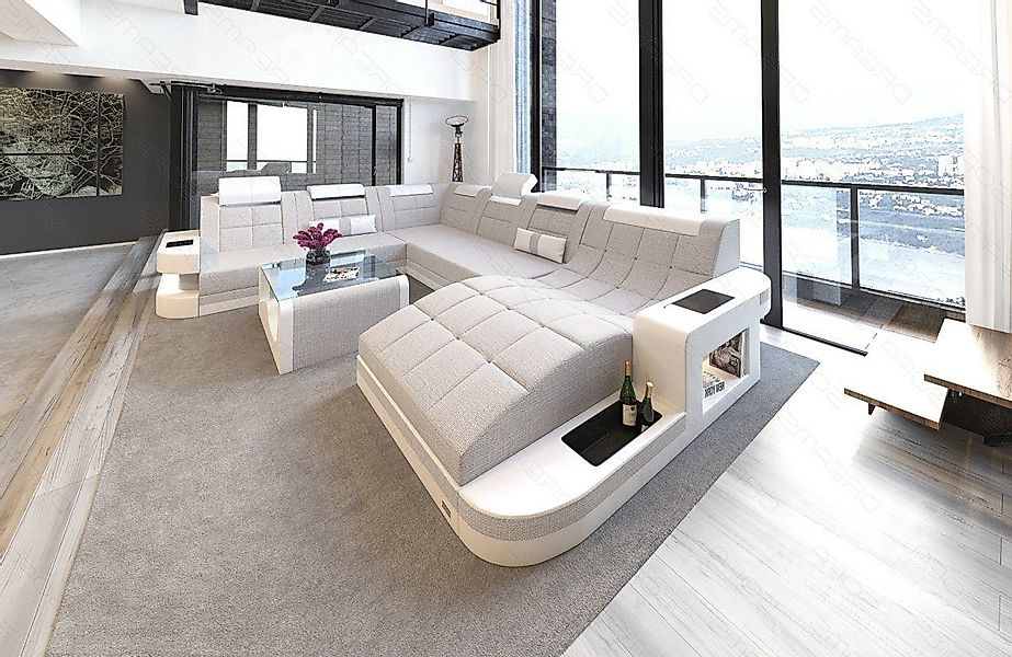 Sofa Dreams Wohnlandschaft Wave XXL Strukturstoff, günstig online kaufen