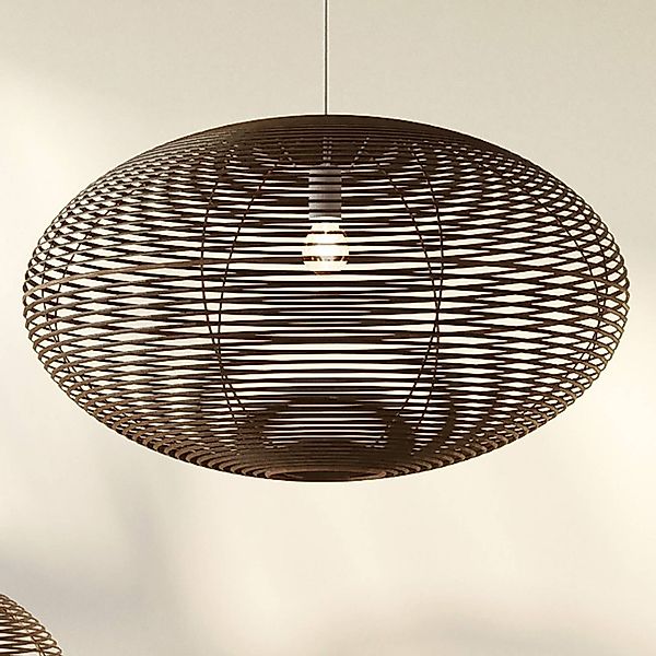 Hängeleuchte RATTAN, Ø 60 cm, naturbraun, Rattan, E27 günstig online kaufen