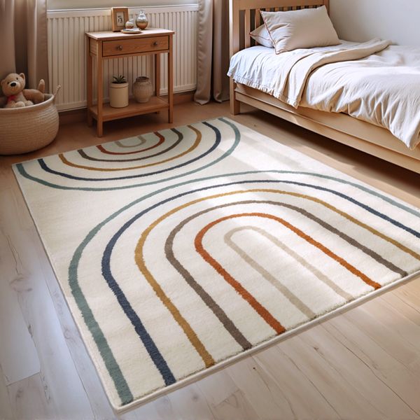 HANSE Home Kinderteppich "Double Rainbow" rechteckig 8 mm Höhe Spielteppich günstig online kaufen