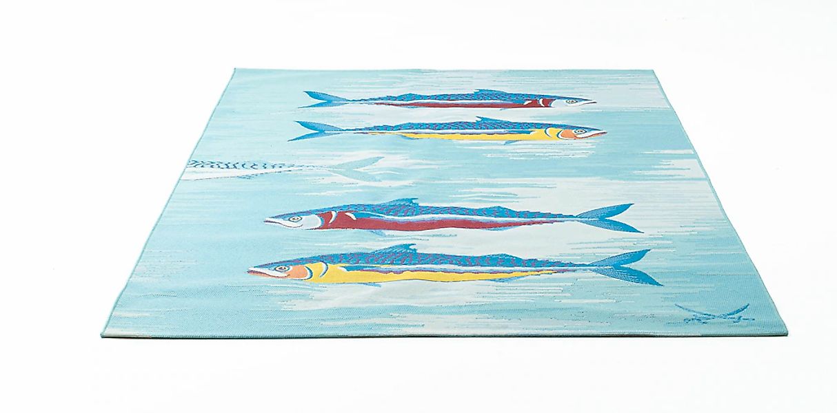 Sansibar Teppich »Rantum Beach SA-018«, rechteckig, 5 mm Höhe, Flachgewebe, günstig online kaufen