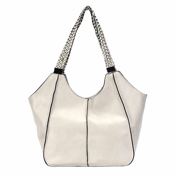 ITALYSHOP24 Schultertasche Damen XXL FLECHTOPTIK Hand-Tasche günstig online kaufen