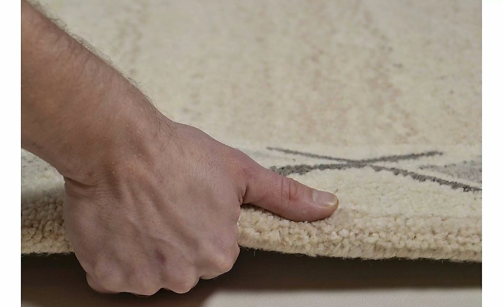THEKO Wollteppich  Royal Berber  ¦ beige ¦ Wolle ¦ Maße (cm): B: 160 H: 1,8 günstig online kaufen