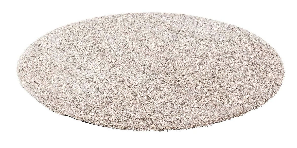 Teppich DOLCE, Sand, Ø 160 cm, Polypropylen, Uni, rund, Höhe: 12 mm günstig online kaufen