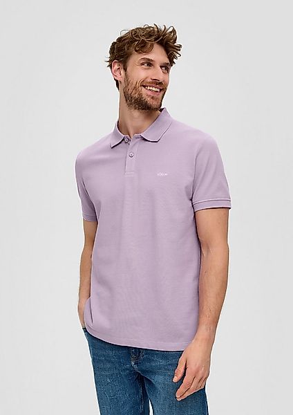 s.Oliver Kurzarmshirt Polo-Shirt Poloshirt mit Logo-Stickerei und Knopfleis günstig online kaufen