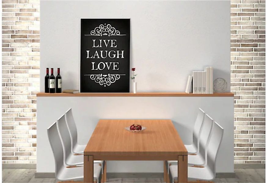 Wall-Art Wandbild »Live Laugh Love« günstig online kaufen