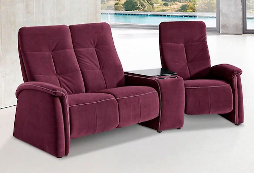 exxpo - sofa fashion 3-Sitzer "Tivoli, Kinosofa mit Tischablage und Staurau günstig online kaufen