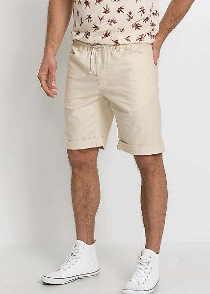 bonprix Bermudas aus Leinen-Baumwoll-Mix, Regular Fit, lässiger Stil günstig online kaufen