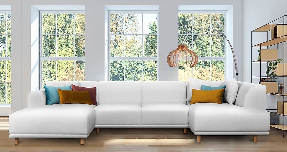 andas Wohnlandschaft »Maroon U-Form«, in skandinavischem Design, mit losen günstig online kaufen