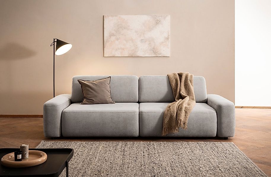 INOSIGN 3-Sitzer "TORGE (257cm), Sofa,Schlafsofa in Cord, Samtvelours, Stru günstig online kaufen