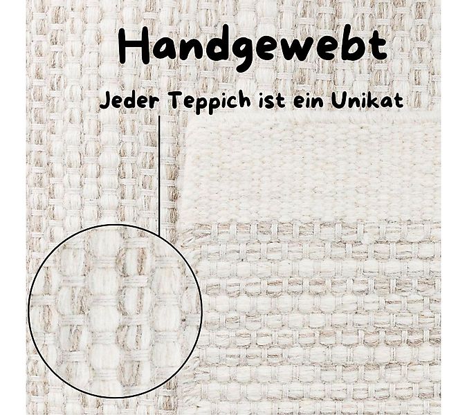 OTTO home Wollteppich Woolscape, rechteckig, Höhe: 10 mm, Wendeteppich, han günstig online kaufen