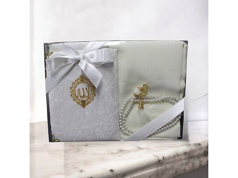Aymasal Läufer Geschenkset 4 tlg. Gebetsteppich + 99er Gebetskette+ Koran J günstig online kaufen