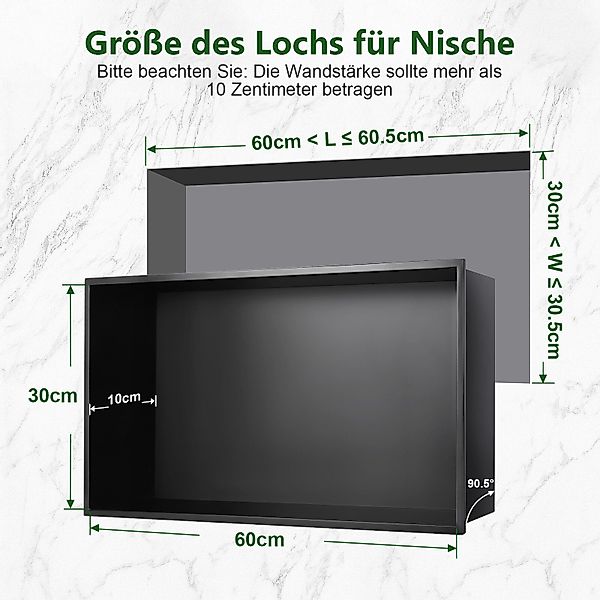 PRIISF Duschwand Edelstahl Wandnische Duschnische Unterputz-Montage günstig online kaufen