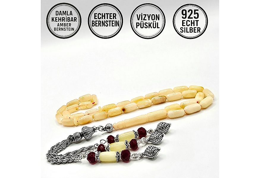 M-Punkt24 Kettenanhänger Tesbih Damla Kehribar Bernstein 14 Gr Rosary Praye günstig online kaufen