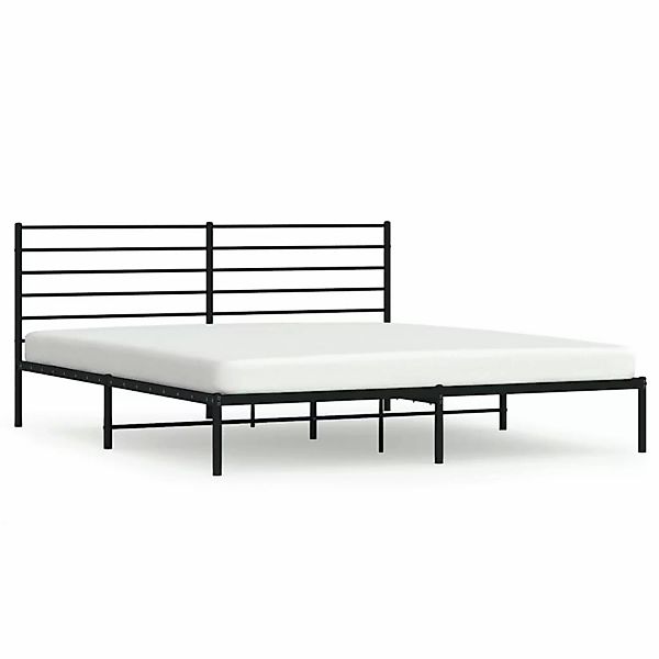 vidaXL Bettgestell mit Kopfteil Metall Schwarz 193x203 cm Modell 11740745 günstig online kaufen