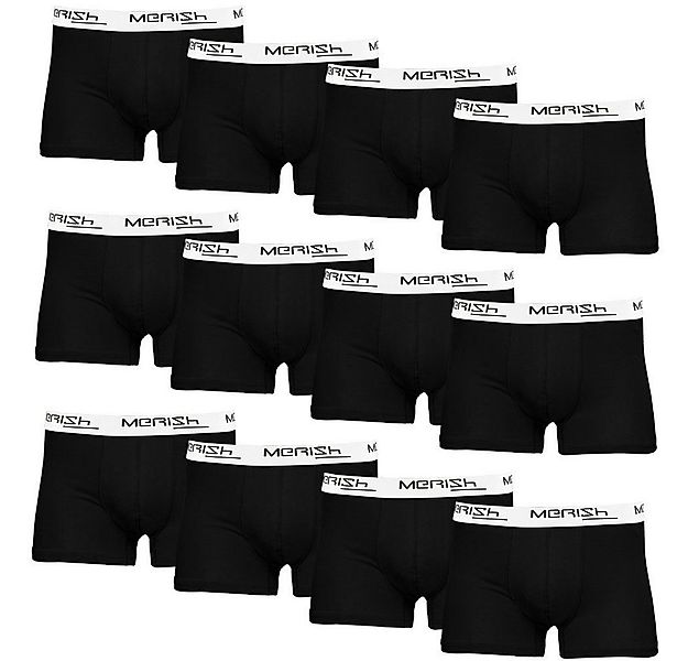 MERISH Boxershorts MERISH Boxershorts Herren 12 Stück S-7XL Baumwolle Schwa günstig online kaufen