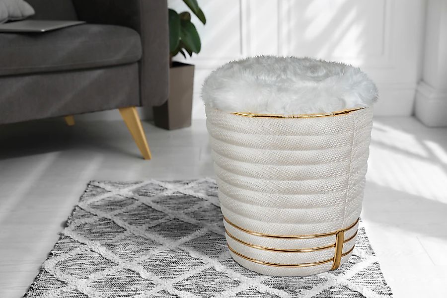 Kayoom Sitzhocker "Hocker Doric, trendiger Look, ästhetische Farbgebung, sc günstig online kaufen