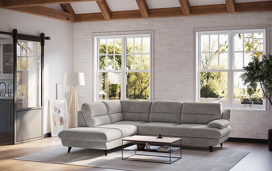COTTA Ecksofa "Pike L-Form, B: 266 cm" optional Bettfunktion & Bettkasten günstig online kaufen