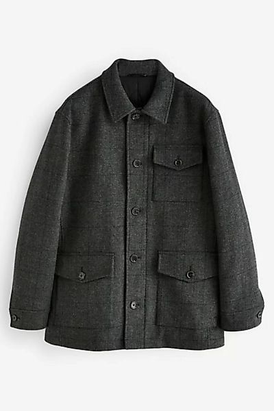 Next Wollmantel Karierter Mantel mit drei Taschen (1-tlg) günstig online kaufen