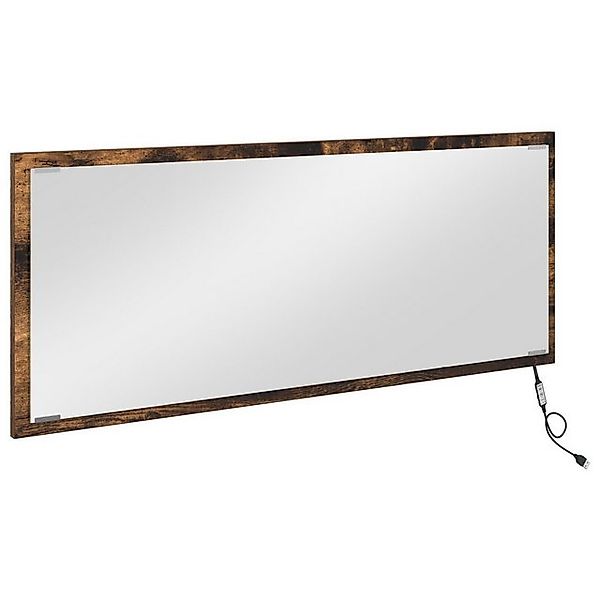 vidaXL Badezimmerspiegelschrank LED Badezimmer Spiegel Räuchereiche 90x8,5x günstig online kaufen