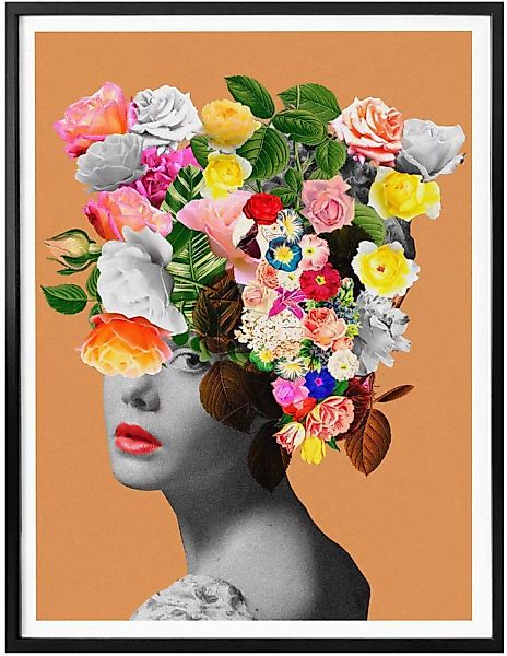 Wall-Art Poster "Orange Lady", Menschen, (1 St.), Poster ohne Bilderrahmen günstig online kaufen