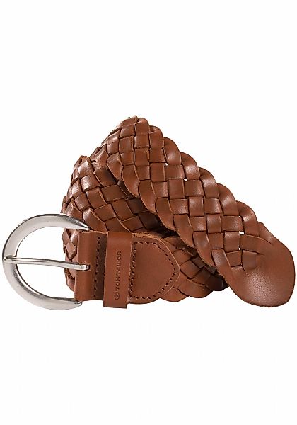 TOM TAILOR Flechtgürtel "TTLISA", 4 cm breiter Damengürtel, Flechtledergürt günstig online kaufen