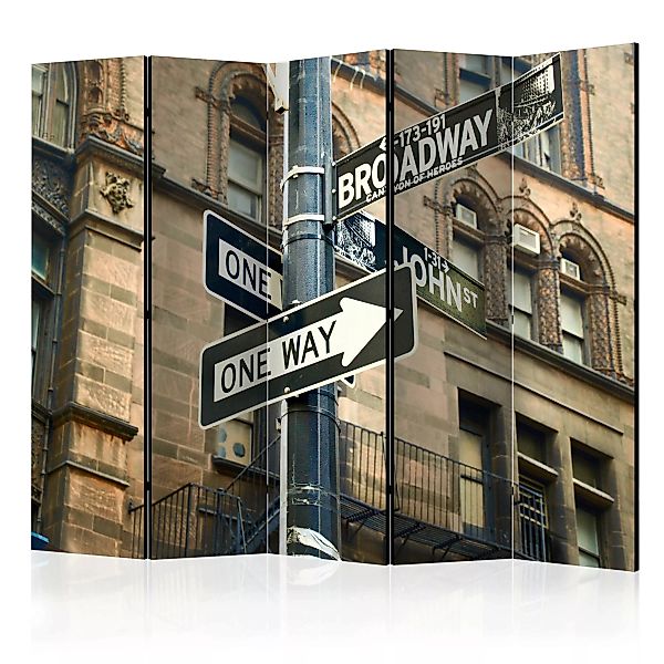 5-teiliges Paravent - All Roads Lead To Broadway Ii [room Dividers] günstig online kaufen