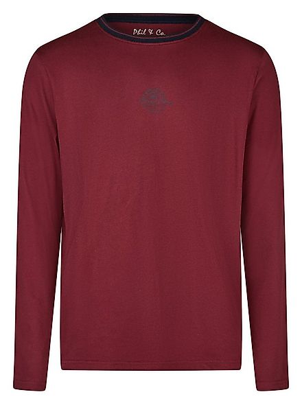 Phil & Co. Pyjamaoberteil Herren Pyjamashirt mit langem Arm (1-tlg) genial günstig online kaufen