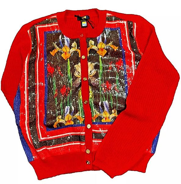 CLASS ROBERTO CAVALLI Cardigan Damen Strickjacke Sequin Embellished Floral günstig online kaufen