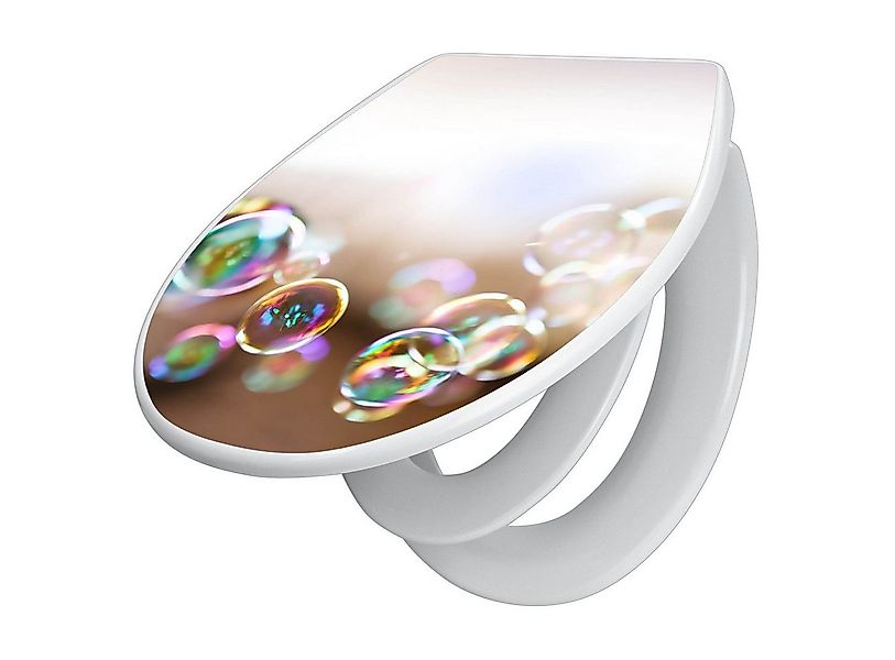 banjado WC-Sitz Motiv Seifenblasen (mit Kindersitz, integrierte Scharniere) günstig online kaufen