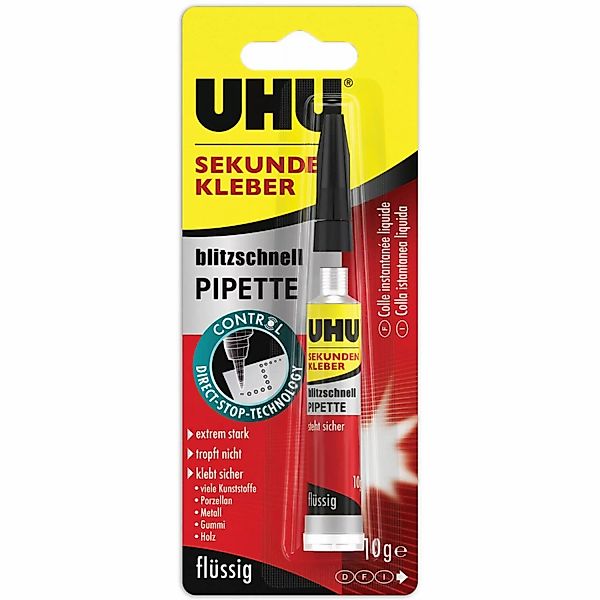 Uhu Sekundenkleber Blitzschnell Pipette 10 g günstig online kaufen