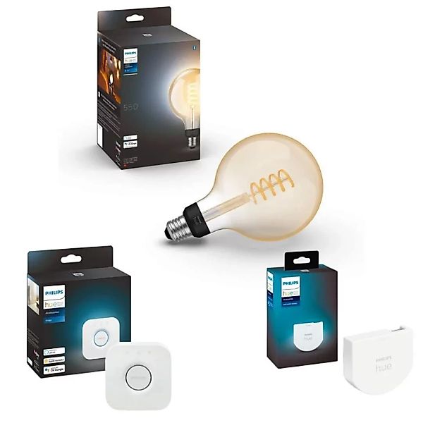 Philips Hue Bluetooth White Ambiance LED E27 Globe - G125 7W 550lm inkl. Br günstig online kaufen