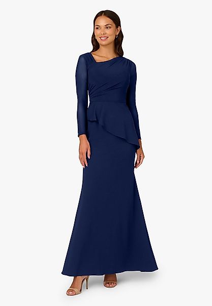 Adrianna Papell Abendkleid Knit Crepe Combo Mesh Gown Asymmetrisches Kleid günstig online kaufen