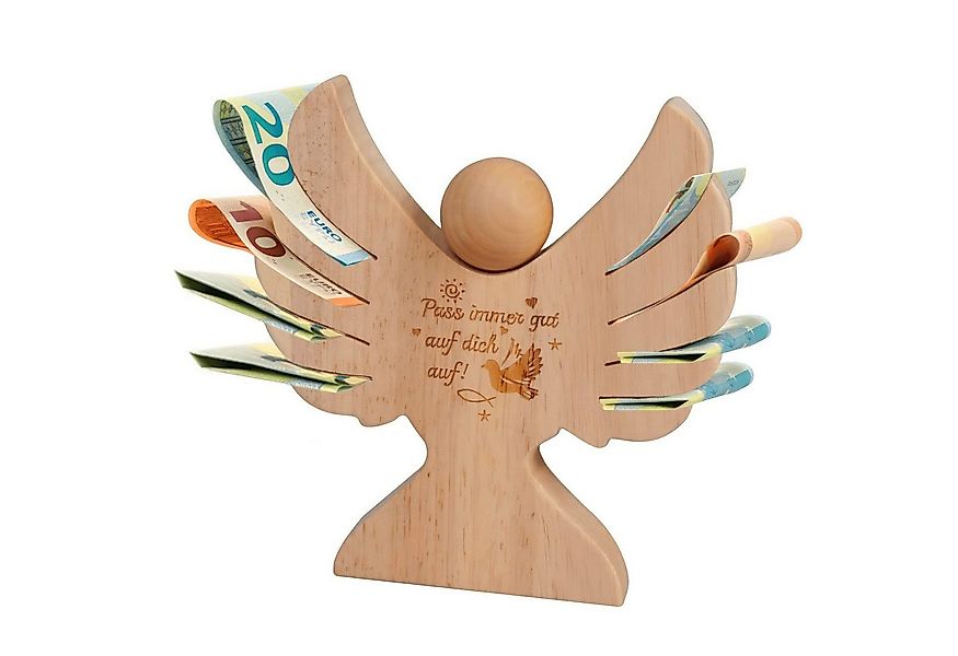 BlingBin Engelfigur Holzengel Taufgeschenk Geldgeschenk Holz Gravur Schutze günstig online kaufen