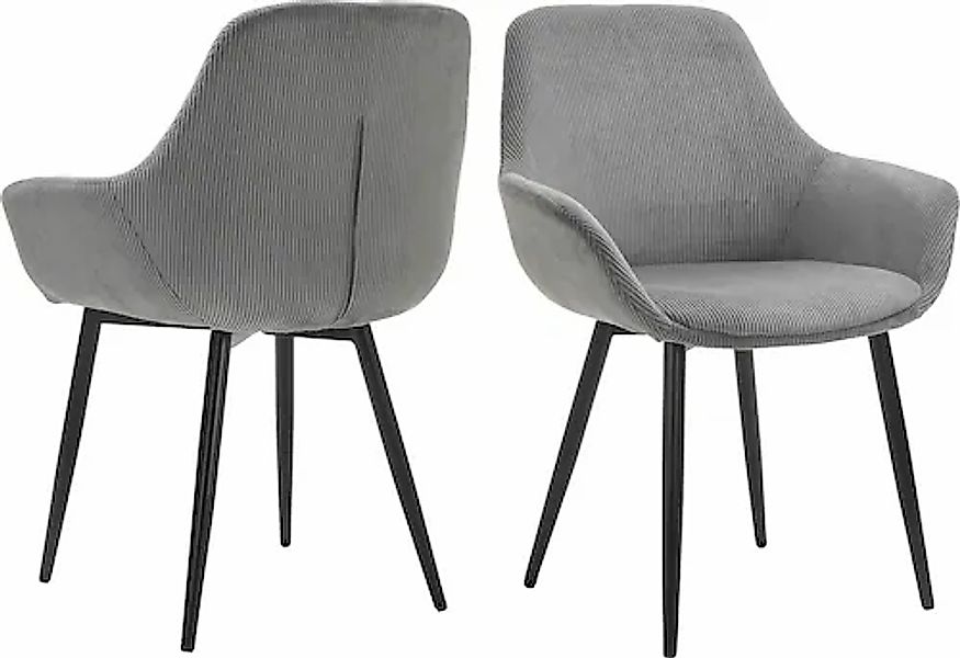 SalesFever Armlehnstuhl, (Set), 2 St., Strukturstoff, Bezug in Cord-Optik günstig online kaufen