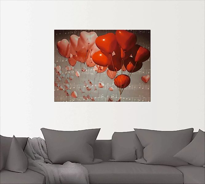 Artland Wandbild "Rote Herzen", Herzen, (1 St.) günstig online kaufen