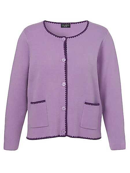 VIA APPIA DUE Strickjacke mit Kontraststreifen günstig online kaufen