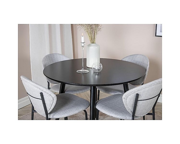 BOURGH Esstisch PLAZA runder Esstisch Ø100cm - Esszimmertisch in schwarz, F günstig online kaufen