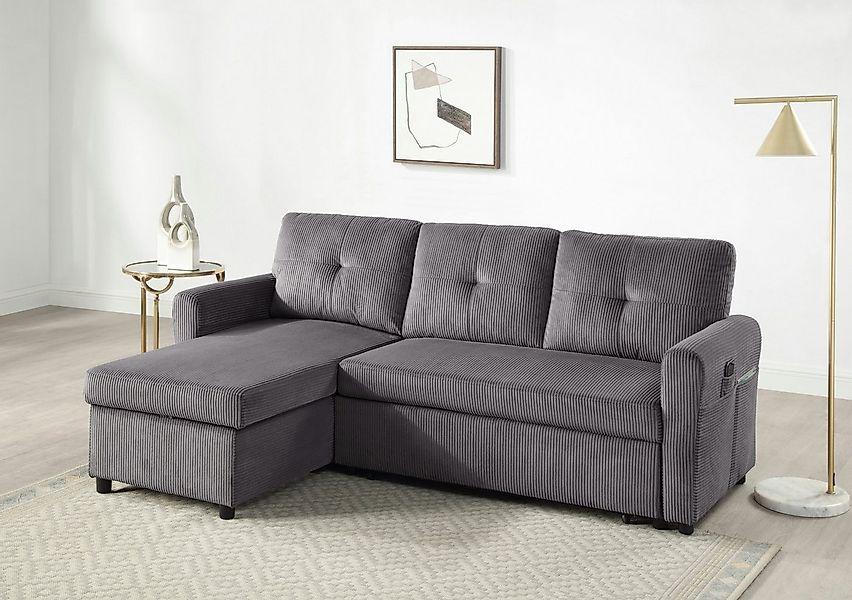 ATLANTIC home collection Schlafsofa Gustavo L-Form, B: 199 cm, mit Bettfunk günstig online kaufen