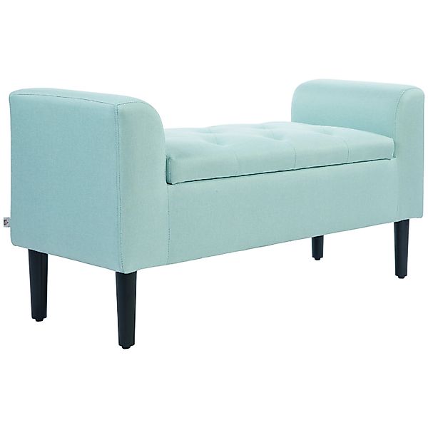 HOMCOM Sitzbank Polyester Gummiholz Schwarz 116B x 44T x 58H cm günstig online kaufen