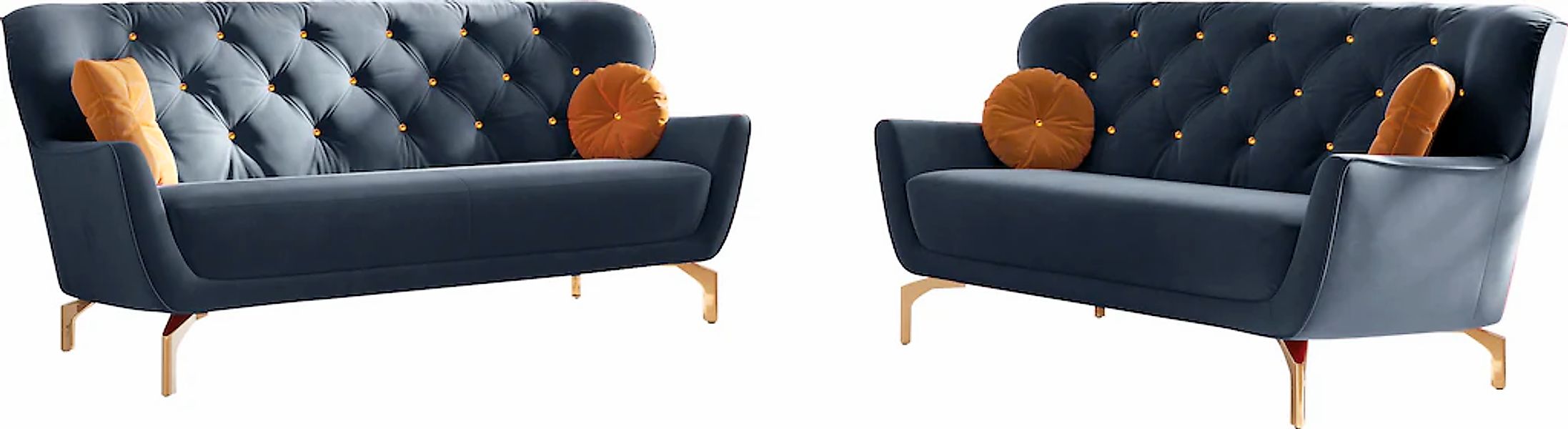 sit&more Polstergarnitur "Orient 3" 2 Stk. tlg. inkl. 4 Zierkissen mit Stra günstig online kaufen