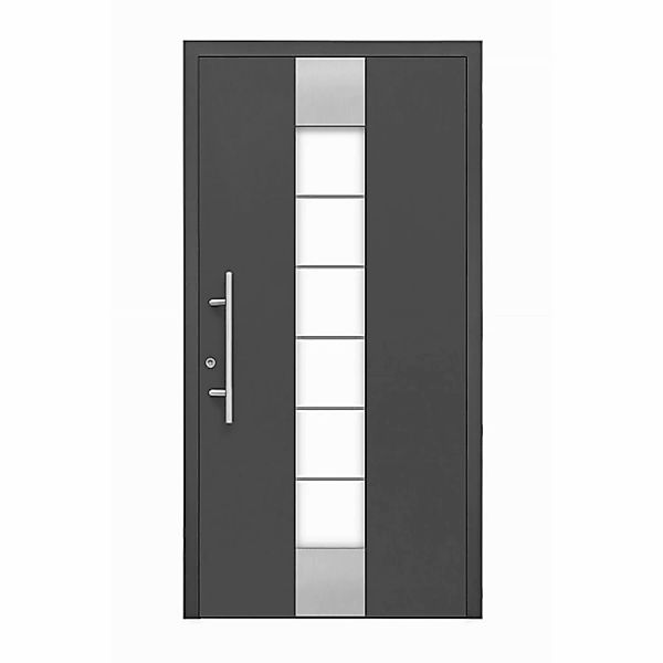 Aluminium-Haustür Moderno M310/P 110 x 210 cm Anthrazit Metallic Anschlag L günstig online kaufen