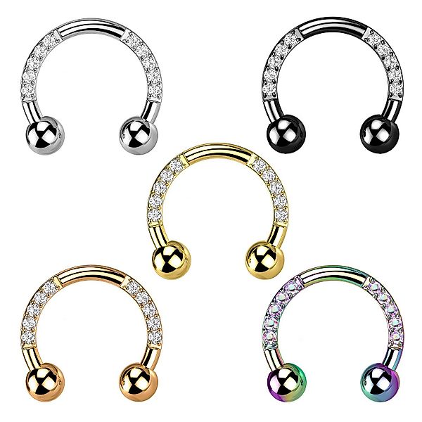 Taffstyle Nasenpiercing Titan Hufeisen Horseshoe Piercing günstig online kaufen