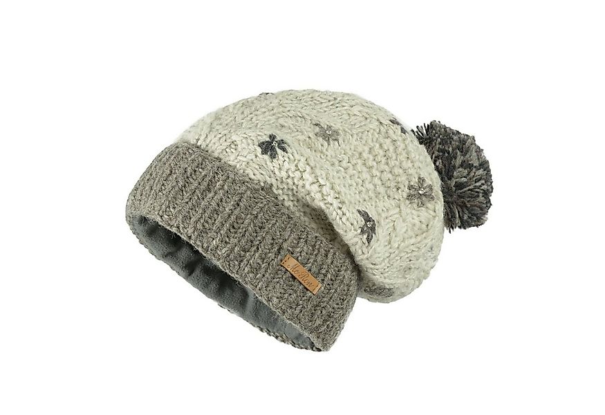 McRon Strickmütze Wollmütze mit Bommel "Modell Fiorella" mit Umschlag günstig online kaufen