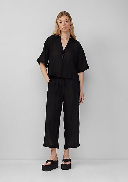 QS Culotte Hose Strukturierte Culotte aus Viskosemix günstig online kaufen