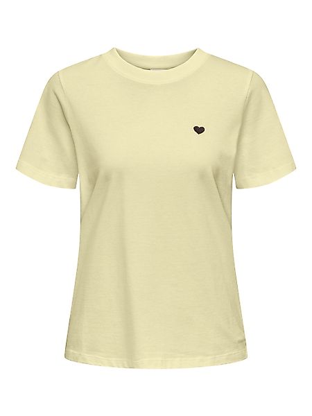 JDY Kurzarmshirt "JDYPISA S/S PRINT TOP JRS NOOS", mit Herz Stickerei günstig online kaufen