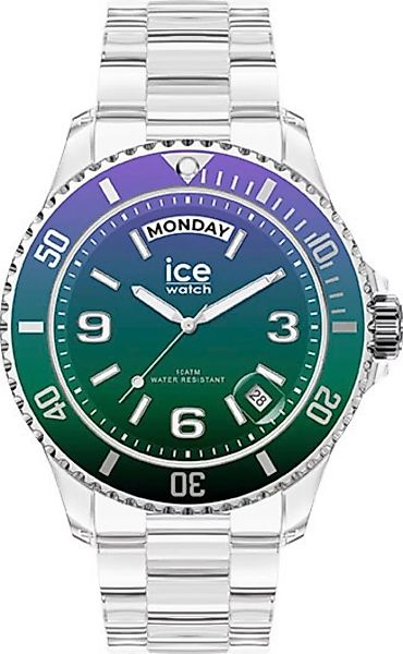 ice-watch Quarzuhr "ICE clear sunset - Purple green - Medium - DAYDATE, 021 günstig online kaufen