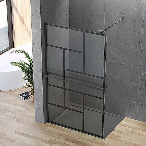 Aquabatos Walk In Duschkabine Duschwand Duschabtrennung mit Ablage 8mm ESG günstig online kaufen