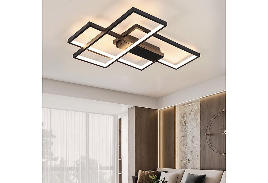 Nettlife LED Deckenleuchte LED Deckenleuchte 3 Kisten Schwarz warmweiße, Ni günstig online kaufen